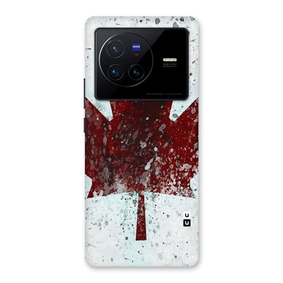 Red Maple Snow Back Case for Vivo X80