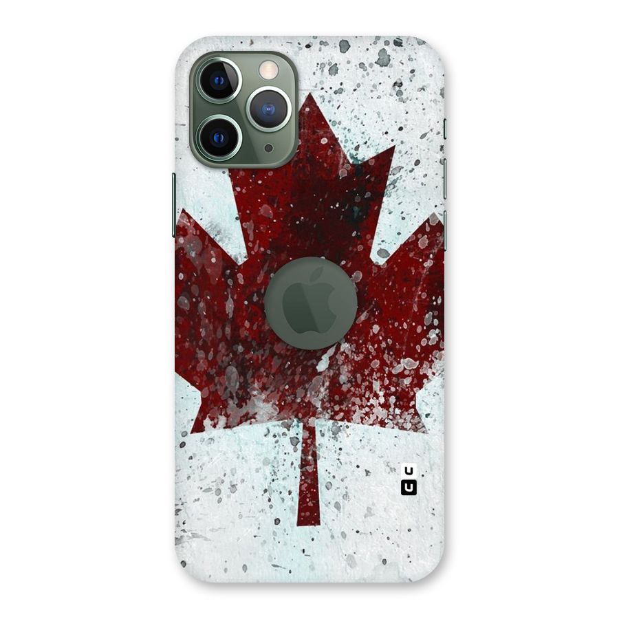 Red Maple Snow Back Case for iPhone 11 Pro Logo  Cut