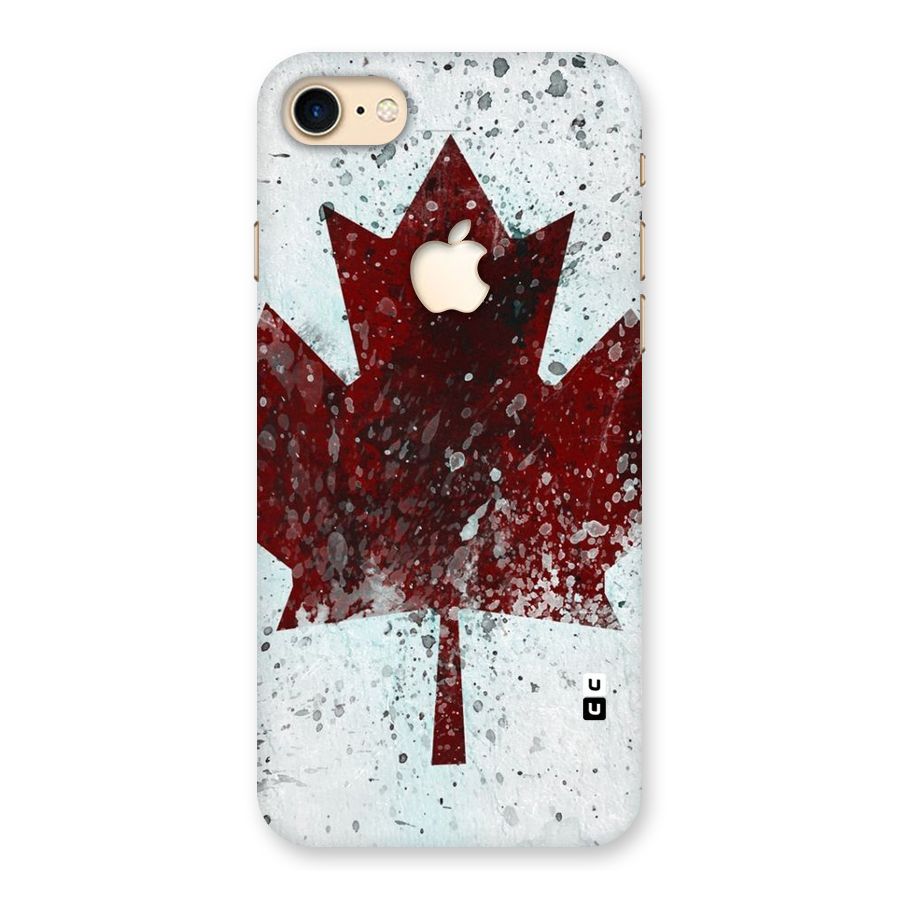 Red Maple Snow Back Case for iPhone 7 Apple Cut