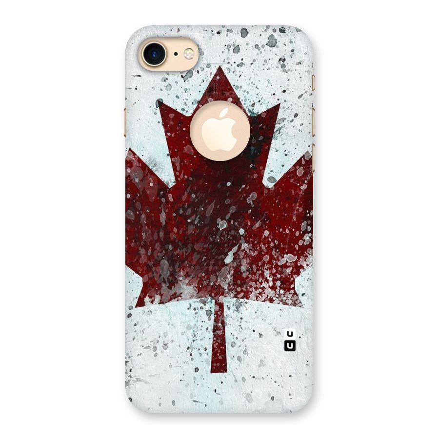 Red Maple Snow Back Case for iPhone 8 Logo Cut
