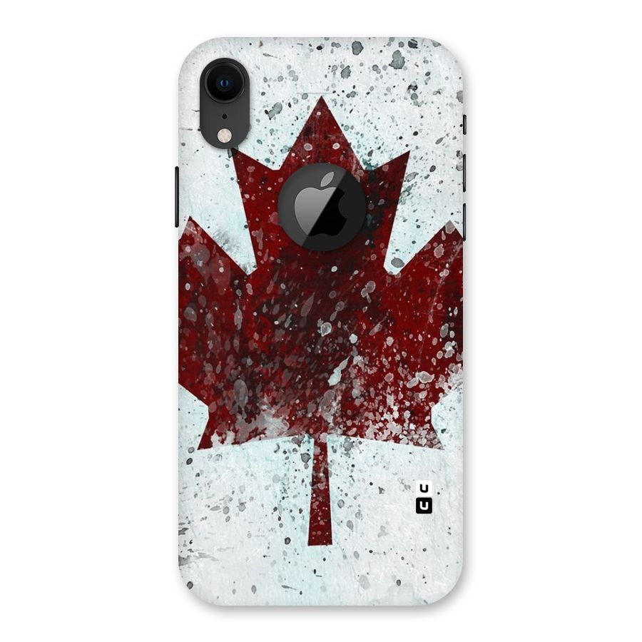 Red Maple Snow Back Case for iPhone XR Logo Cut