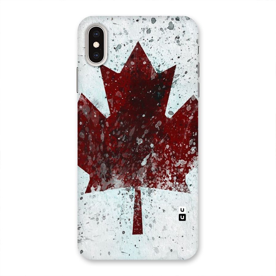 Red Maple Snow Back Case for iPhone XS Max