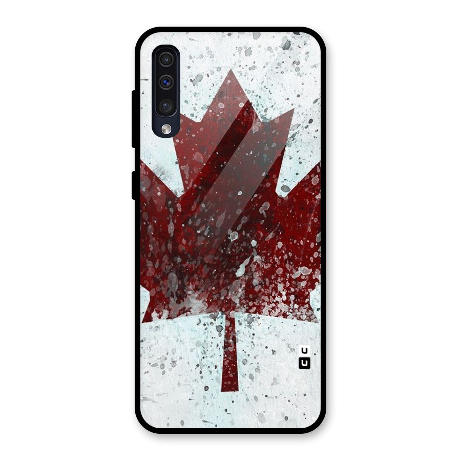 Red Maple Snow Glass Back Case for Galaxy A30s