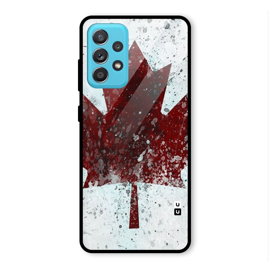 Red Maple Snow Glass Back Case for Galaxy A52s 5G