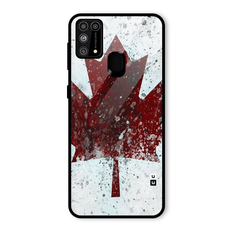 Red Maple Snow Glass Back Case for Galaxy F41
