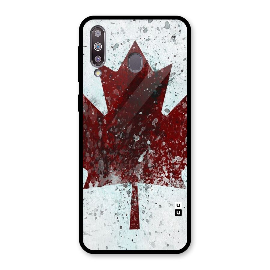Red Maple Snow Glass Back Case for Galaxy M30