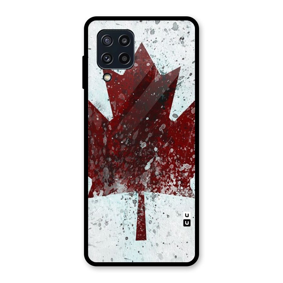 Red Maple Snow Glass Back Case for Galaxy M32