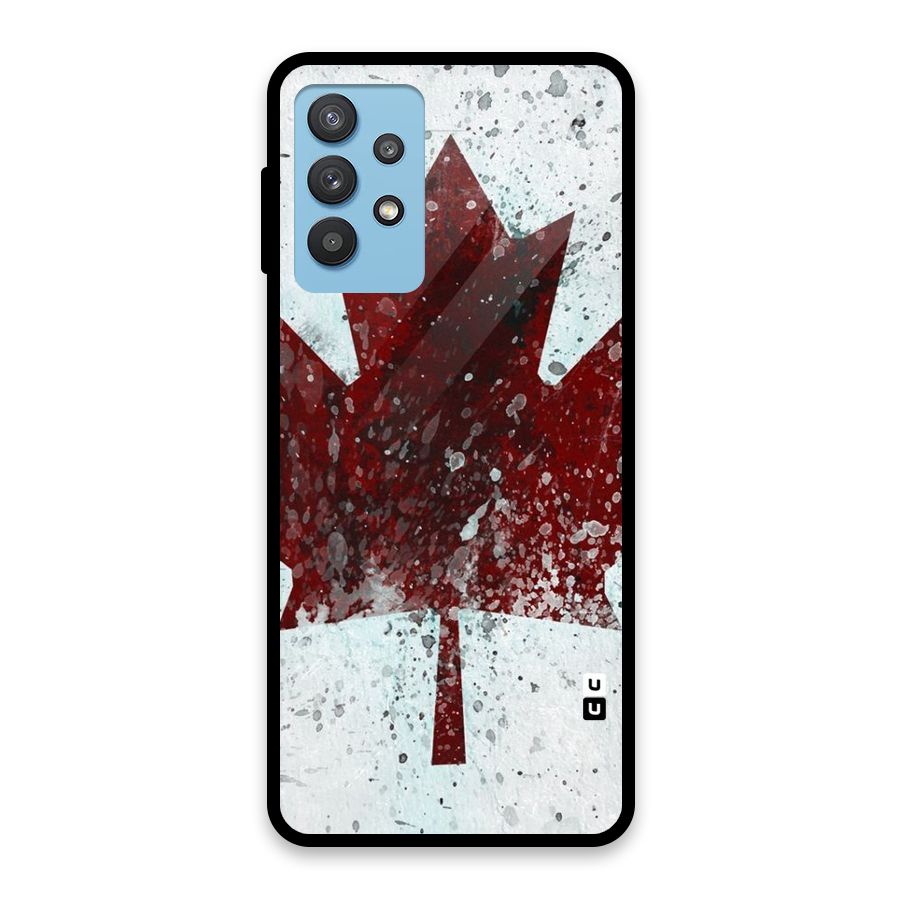 Red Maple Snow Glass Back Case for Galaxy M32 5G