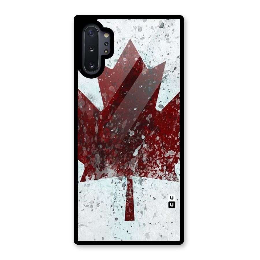 Red Maple Snow Glass Back Case for Galaxy Note 10 Plus