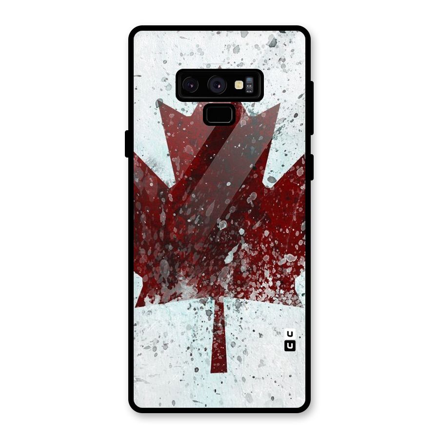 Red Maple Snow Glass Back Case for Galaxy Note 9