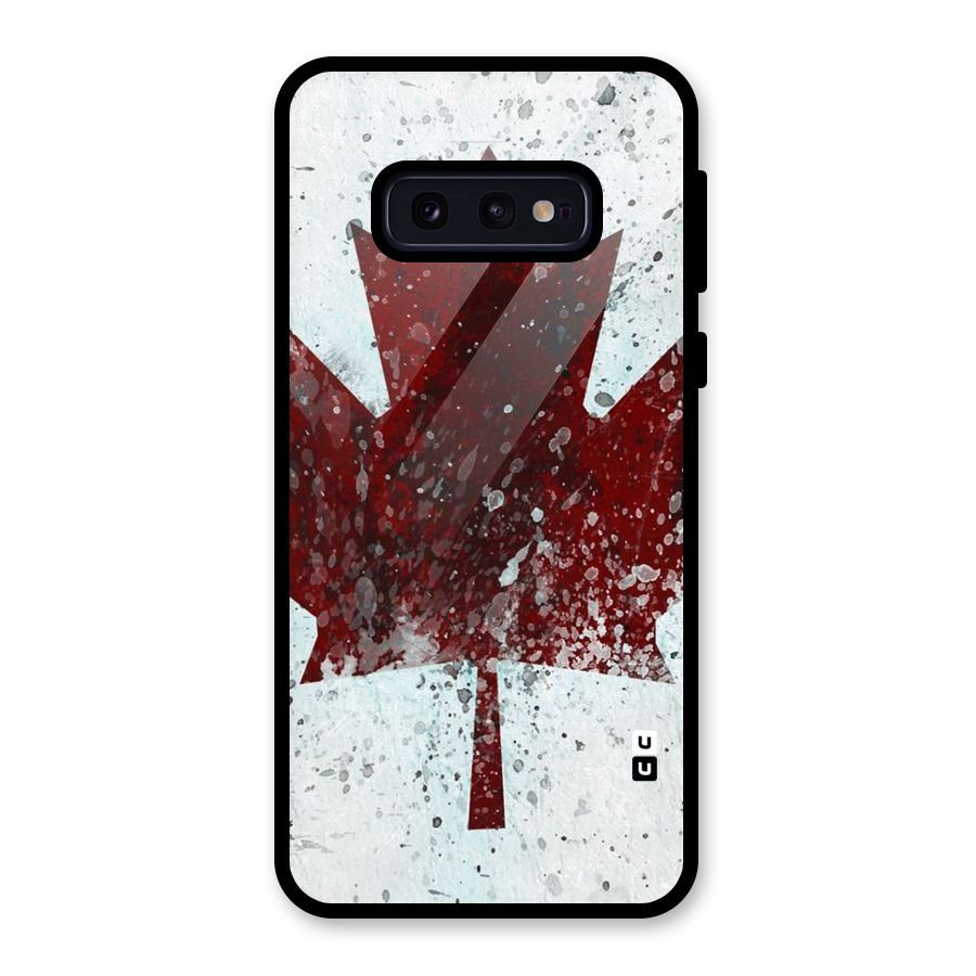 Red Maple Snow Glass Back Case for Galaxy S10e