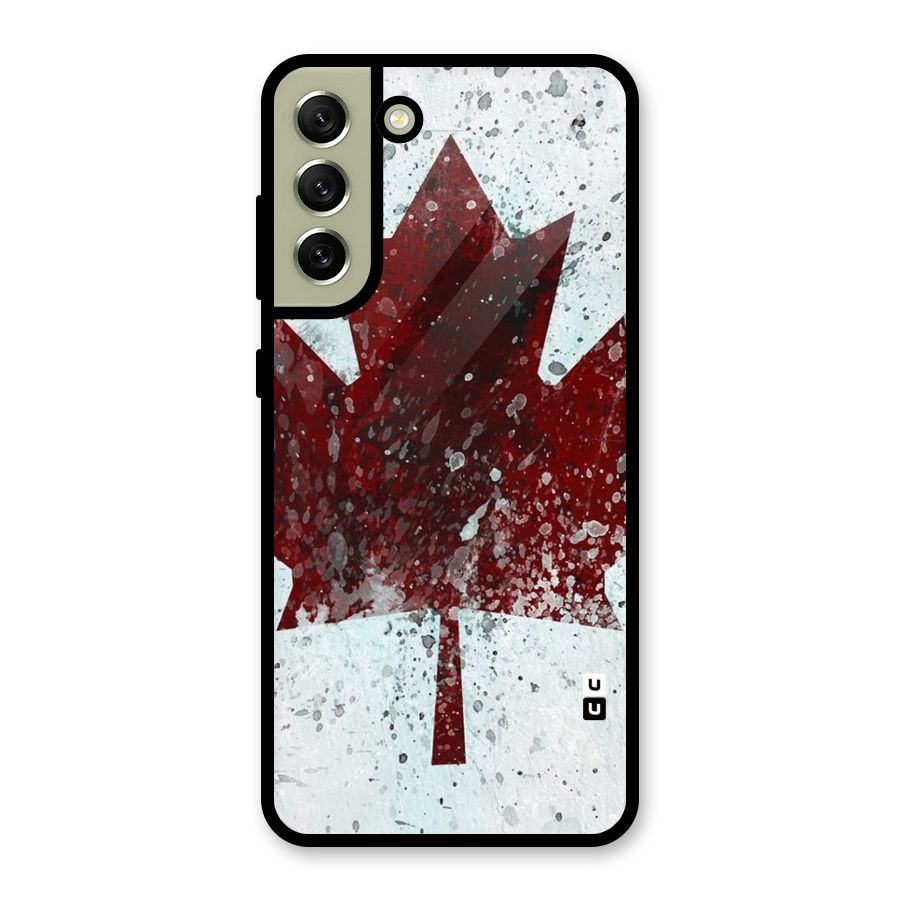 Red Maple Snow Glass Back Case for Galaxy S21 FE 5G