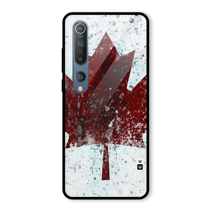 Red Maple Snow Glass Back Case for Mi 10