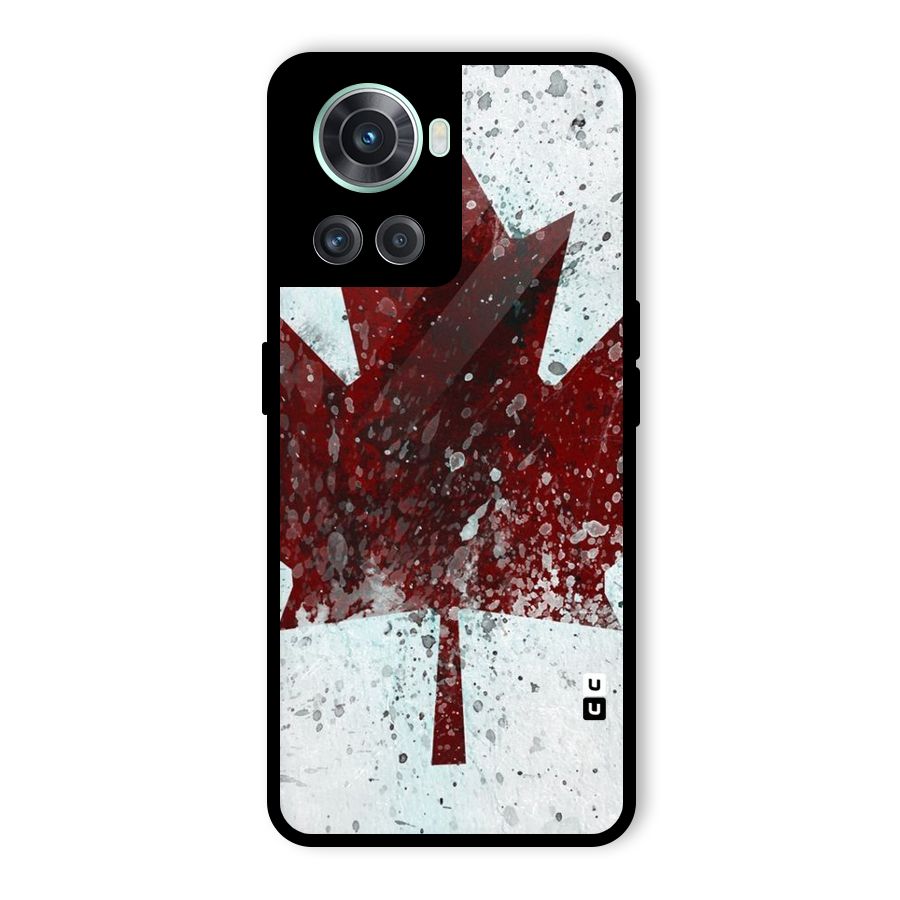 Red Maple Snow Glass Back Case for OnePlus 10R