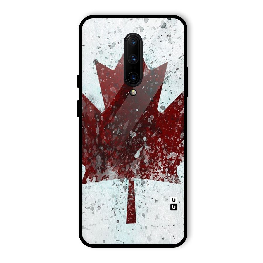 Red Maple Snow Glass Back Case for OnePlus 7 Pro