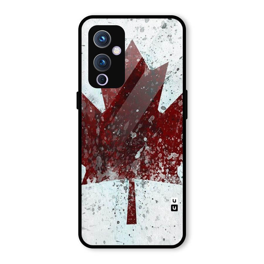 Red Maple Snow Glass Back Case for OnePlus 9