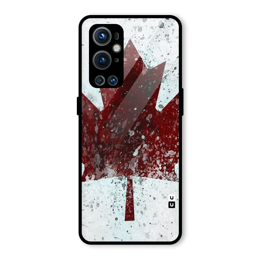 Red Maple Snow Glass Back Case for OnePlus 9 Pro