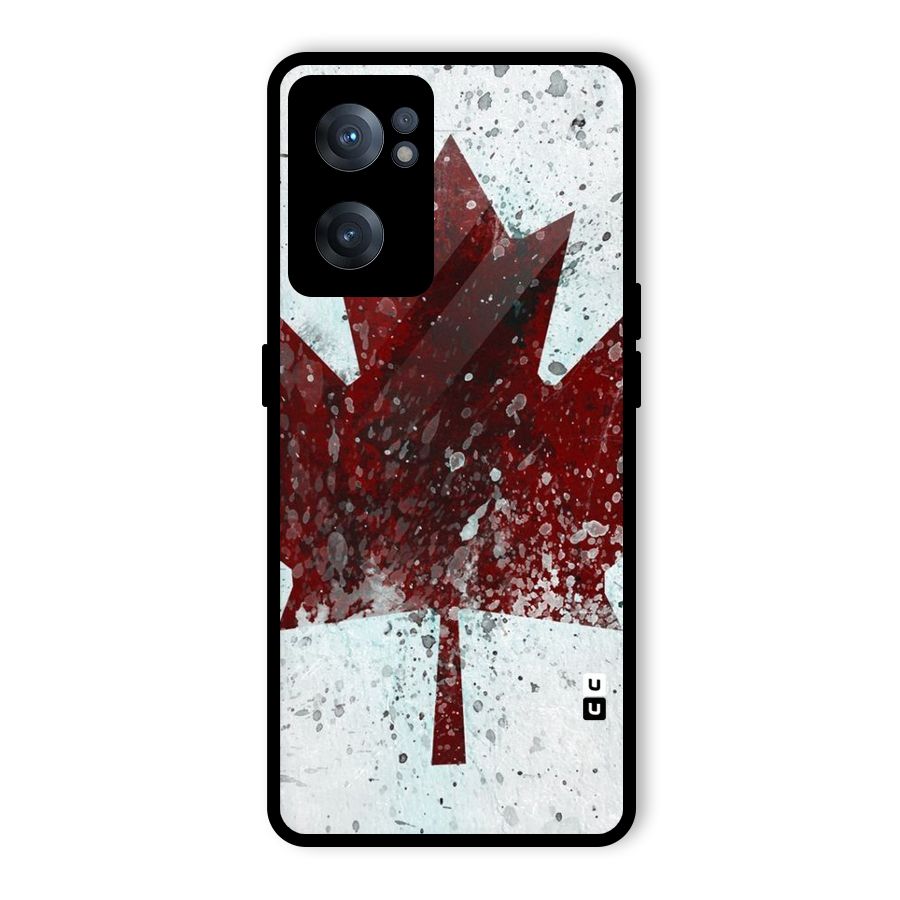 Red Maple Snow Glass Back Case for OnePlus Nord CE 2 5G