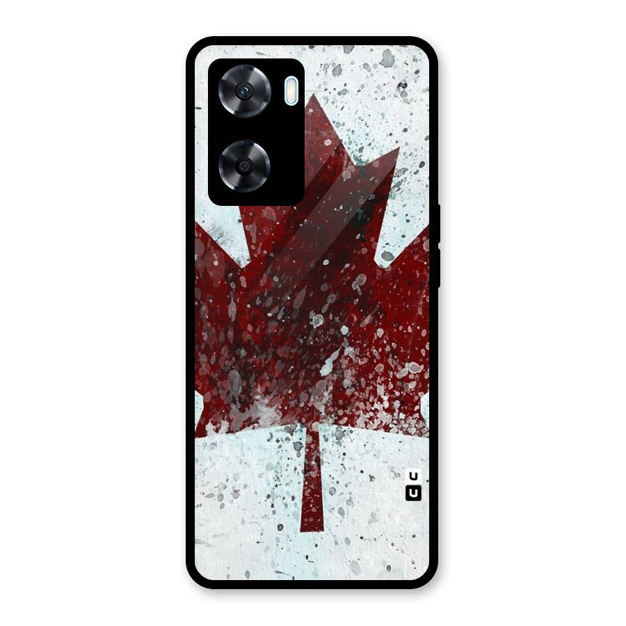 Red Maple Snow Glass Back Case for Oppo A77