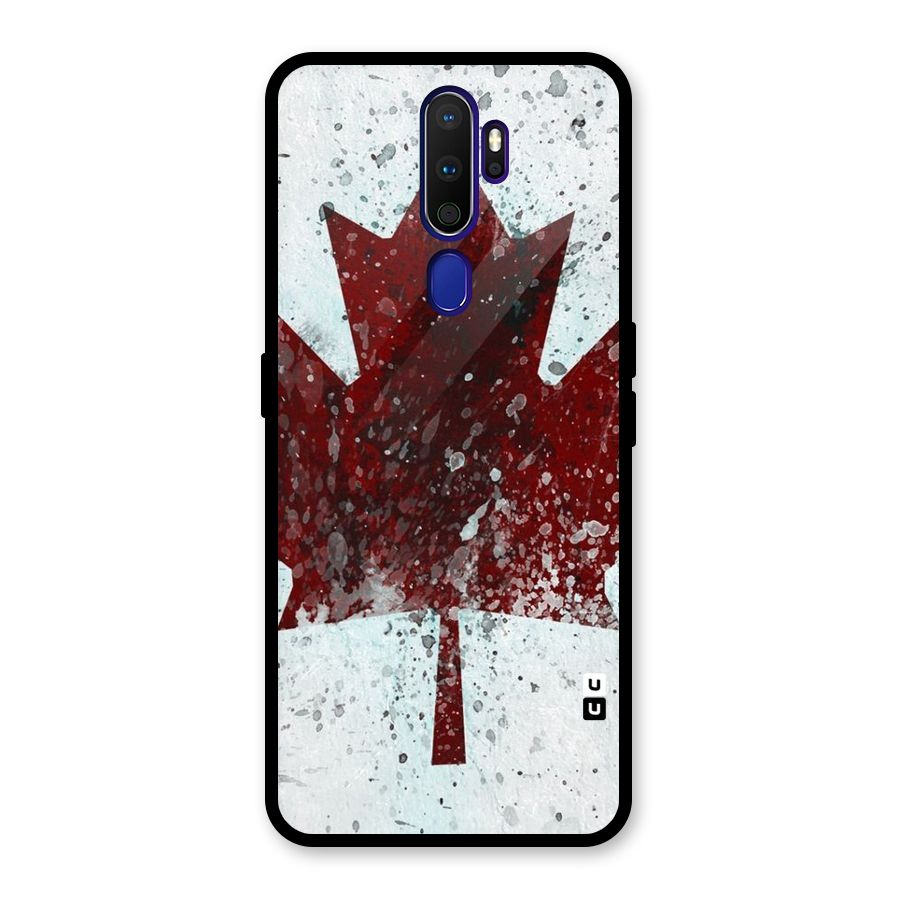 Red Maple Snow Glass Back Case for Oppo A9 (2020)