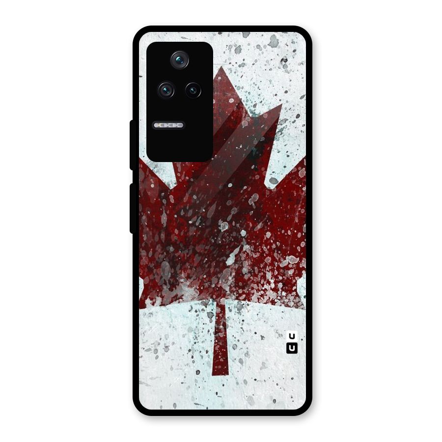 Red Maple Snow Glass Back Case for Poco F4 5G