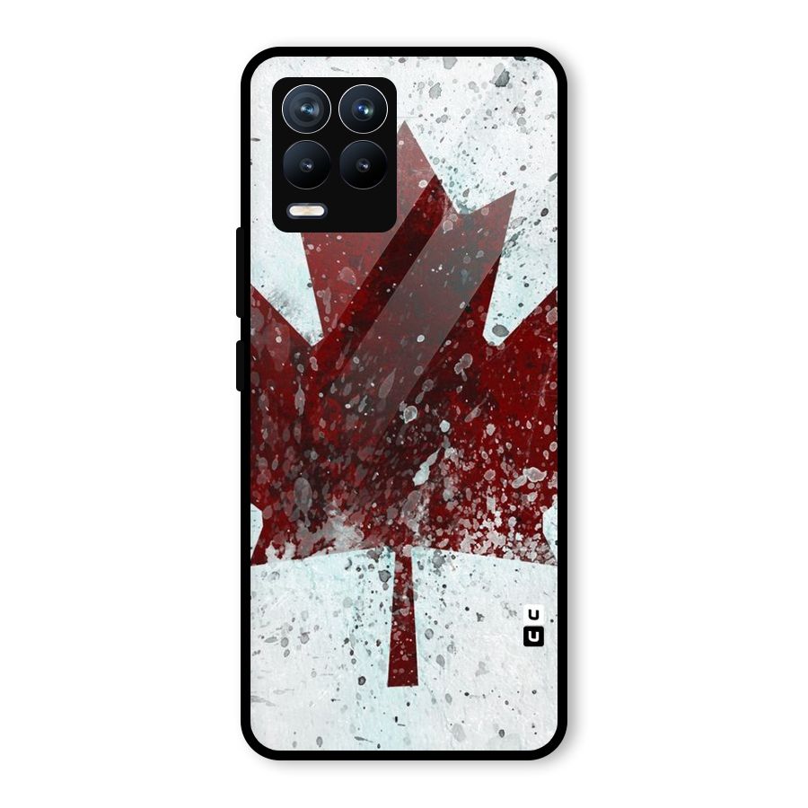 Red Maple Snow Glass Back Case for Realme 8 Pro