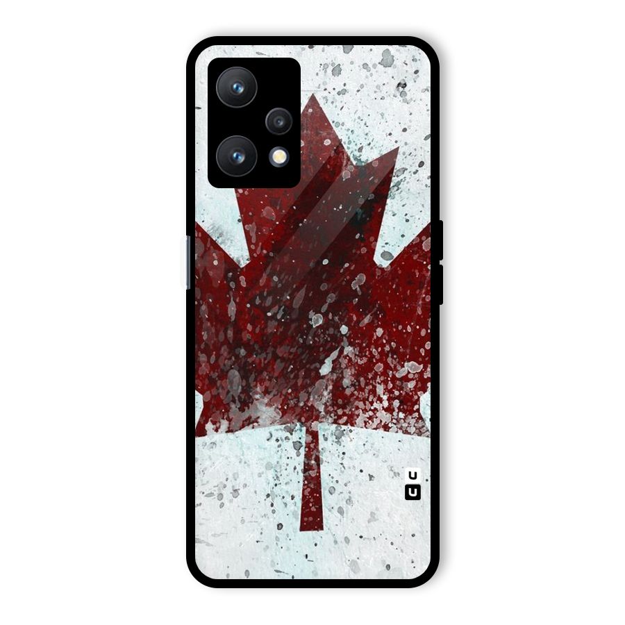 Red Maple Snow Glass Back Case for Realme 9 Pro 5G