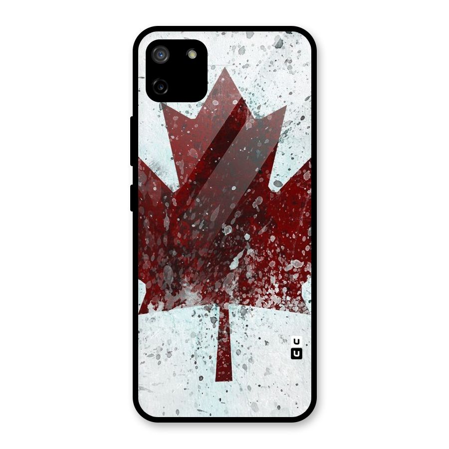Red Maple Snow Glass Back Case for Realme C11