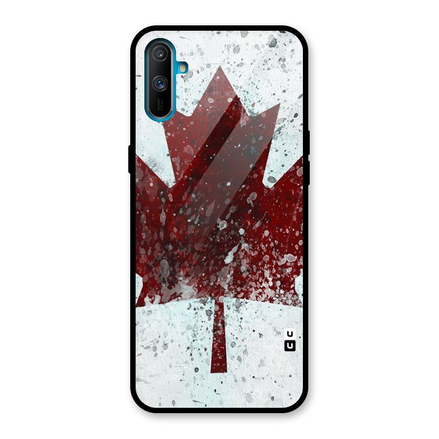 Red Maple Snow Glass Back Case for Realme C3