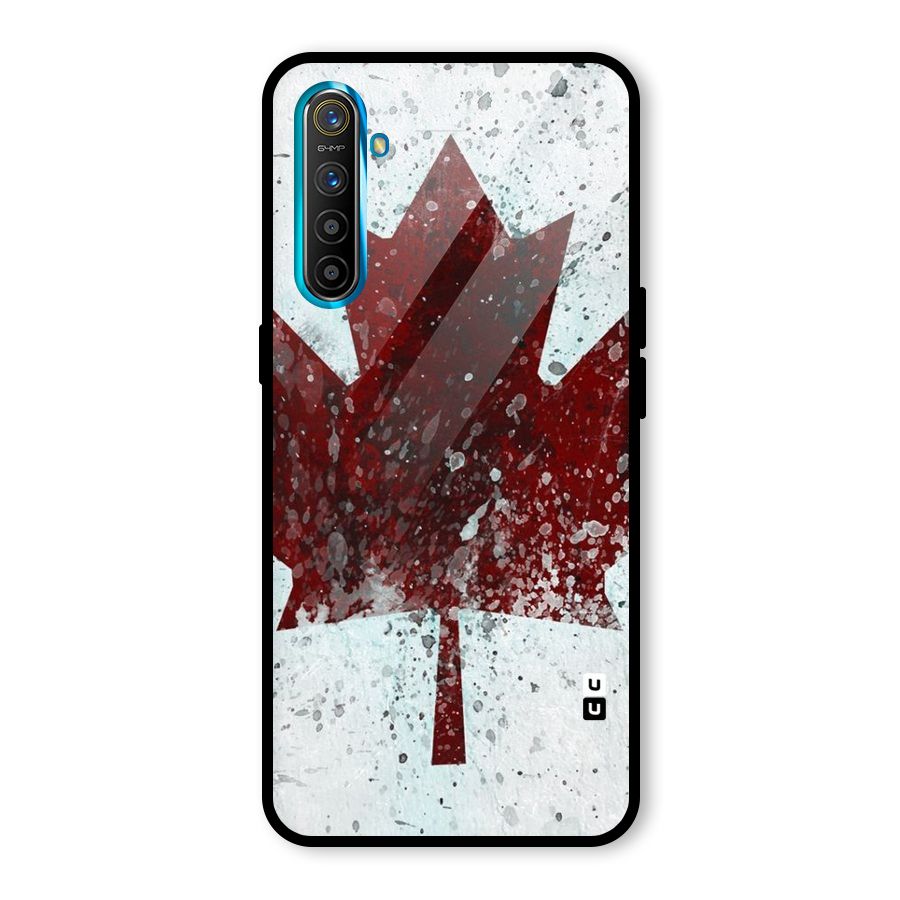 Red Maple Snow Glass Back Case for Realme X2