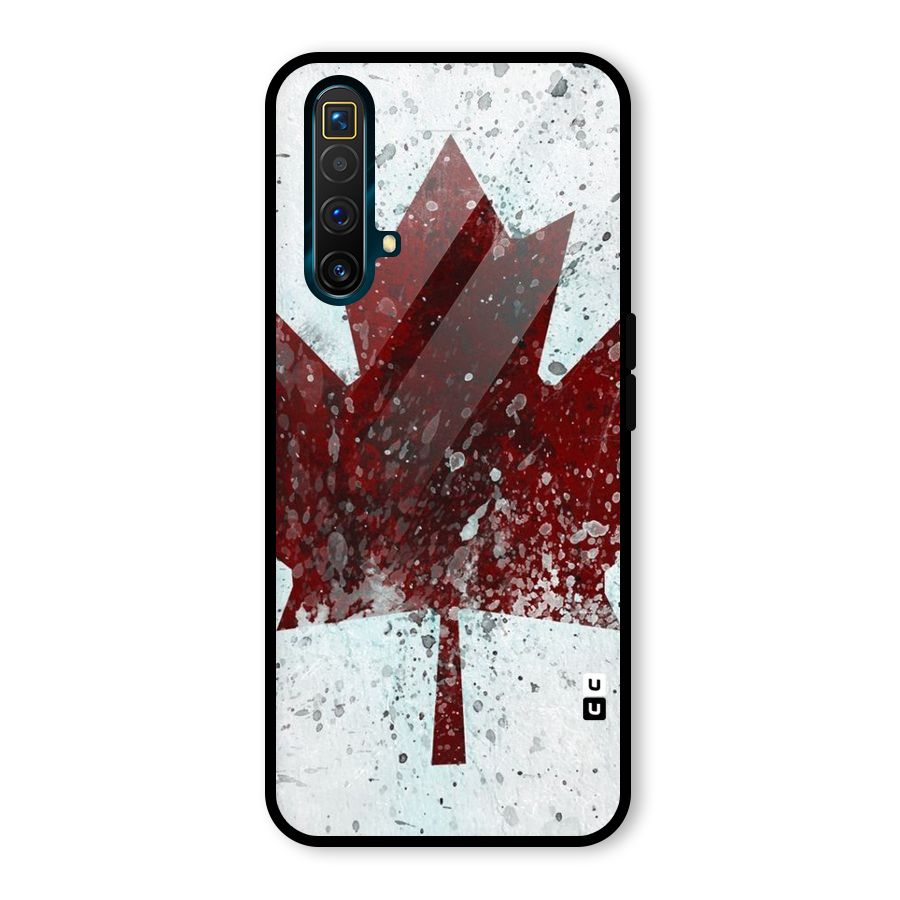 Red Maple Snow Glass Back Case for Realme X3 SuperZoom