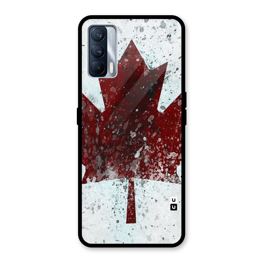 Red Maple Snow Glass Back Case for Realme X7