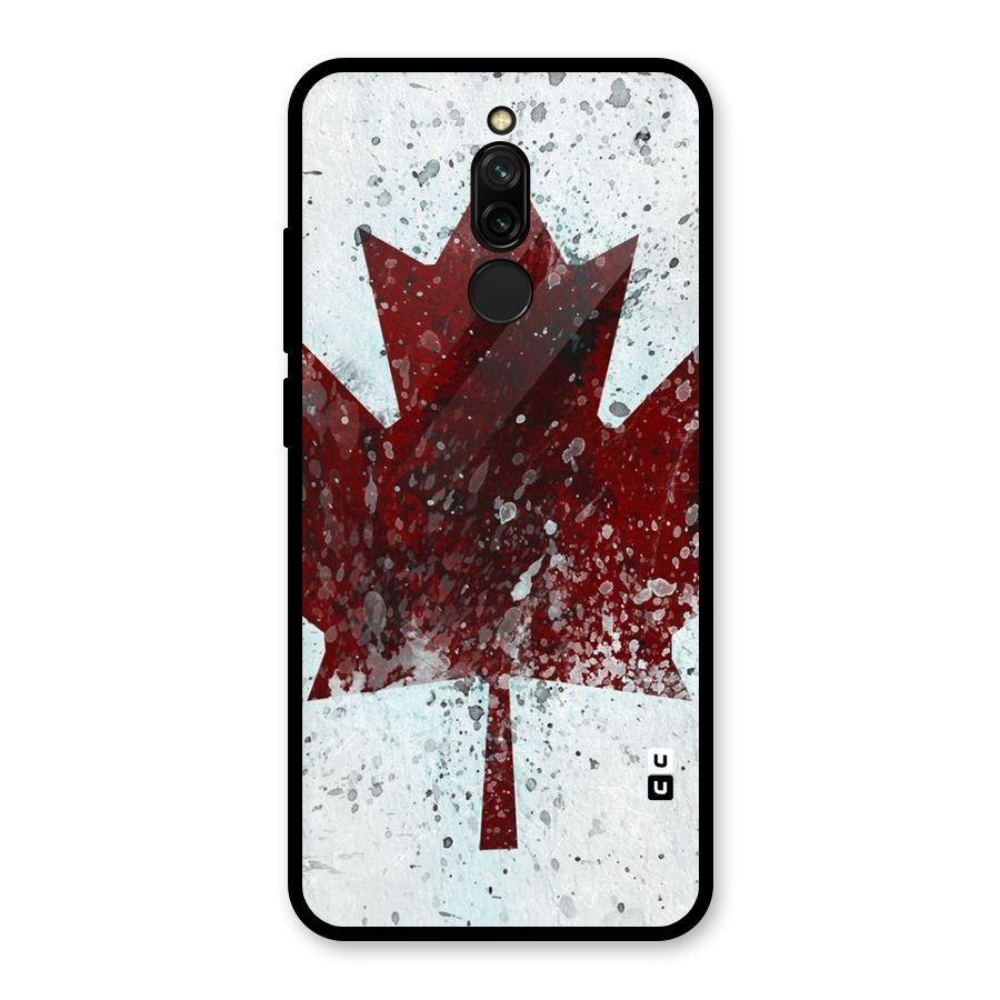 Red Maple Snow Glass Back Case for Redmi 8