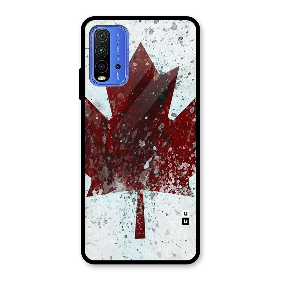 Red Maple Snow Glass Back Case for Redmi 9 Power