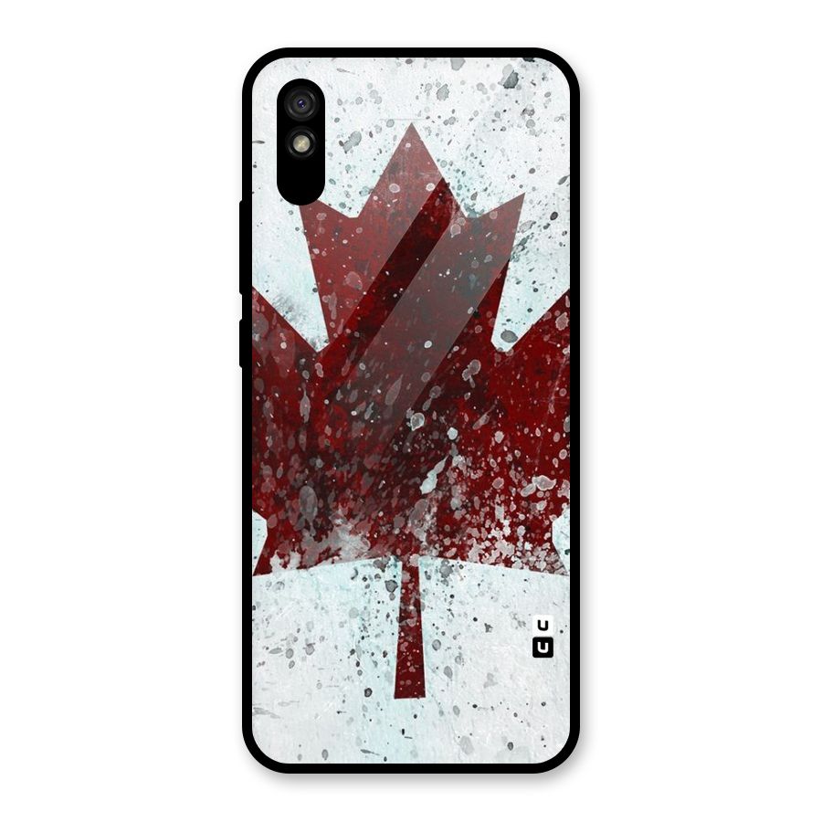 Red Maple Snow Glass Back Case for Redmi 9i