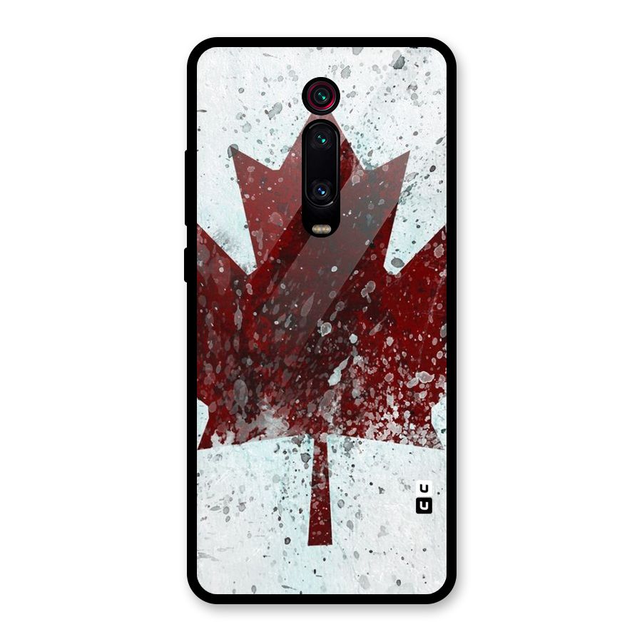 Red Maple Snow Glass Back Case for Redmi K20 Pro