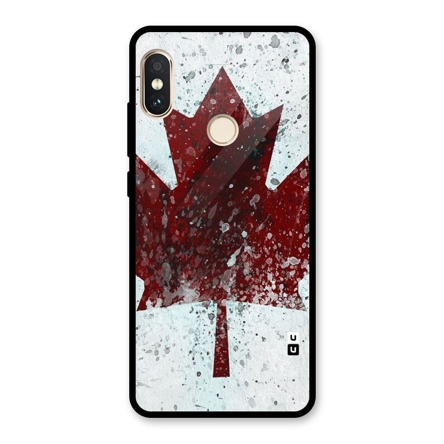Red Maple Snow Glass Back Case for Redmi Note 5 Pro