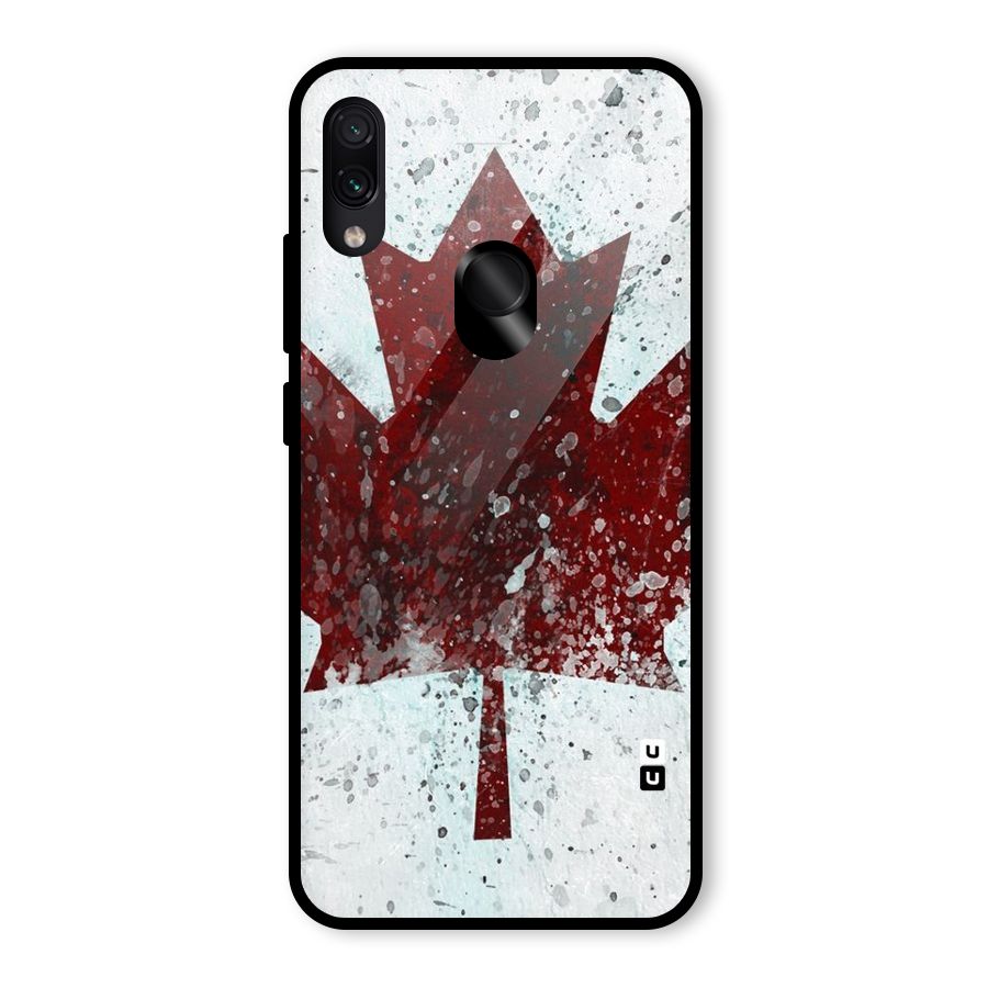 Red Maple Snow Glass Back Case for Redmi Note 7