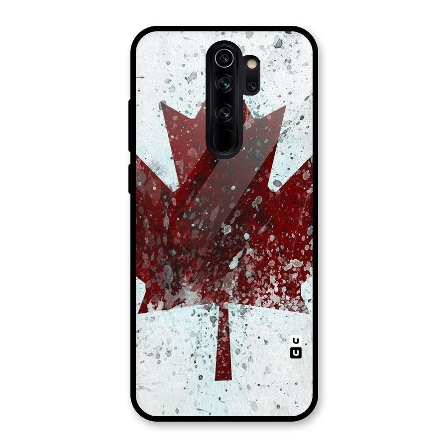 Red Maple Snow Glass Back Case for Redmi Note 8 Pro