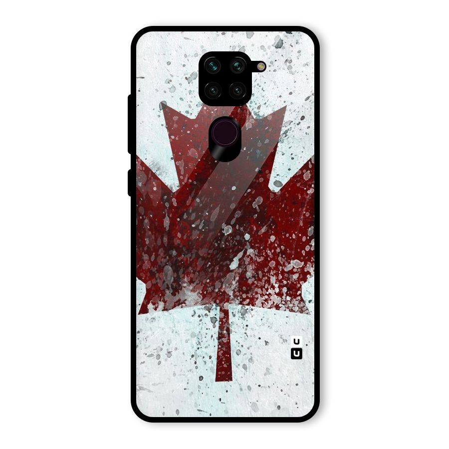 Red Maple Snow Glass Back Case for Redmi Note 9