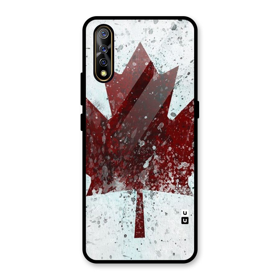 Red Maple Snow Glass Back Case for Vivo S1
