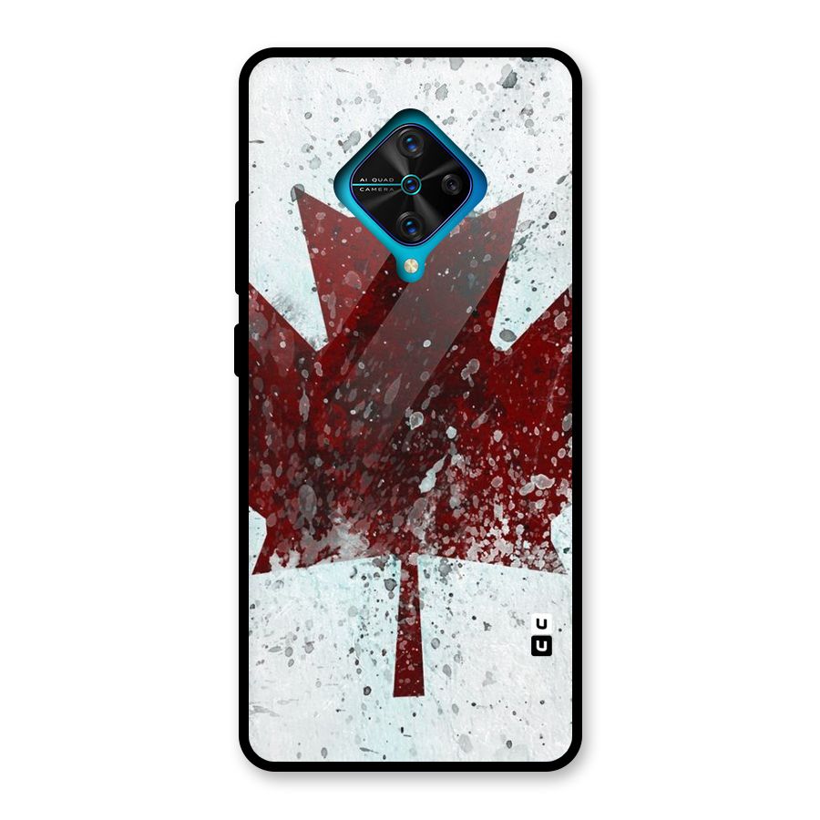 Red Maple Snow Glass Back Case for Vivo S1 Pro