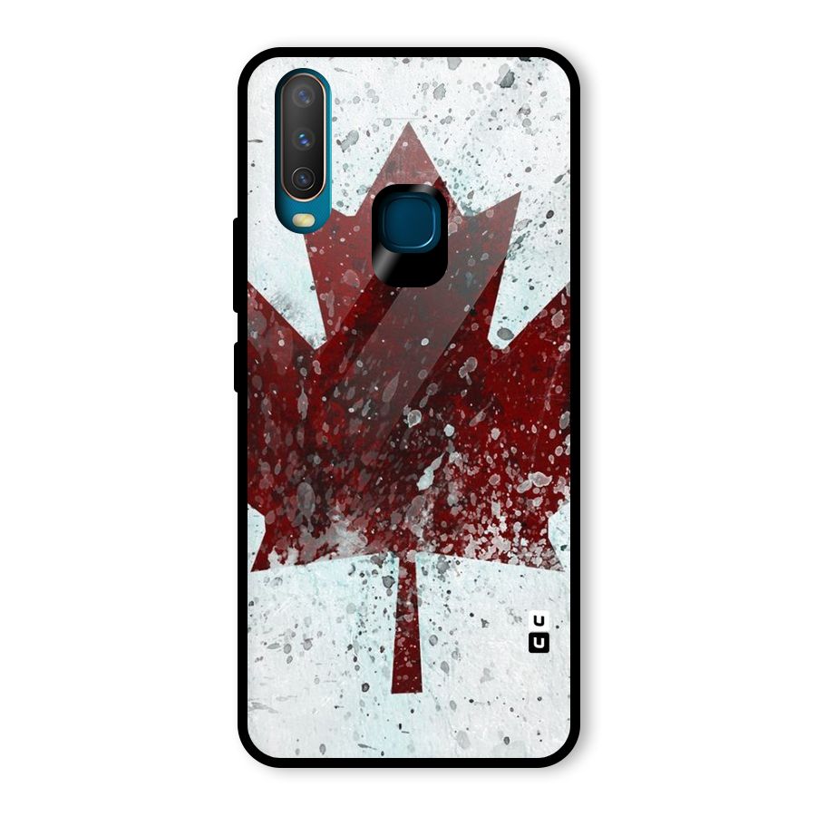 Red Maple Snow Glass Back Case for Vivo U10