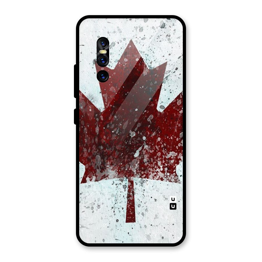 Red Maple Snow Glass Back Case for Vivo V15 Pro
