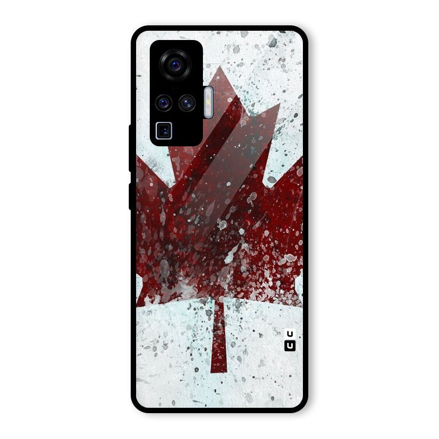 Red Maple Snow Glass Back Case for Vivo X50 Pro