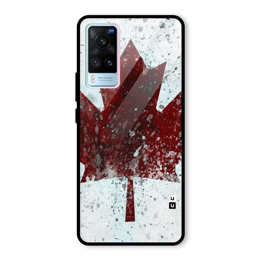 Red Maple Snow Glass Back Case for Vivo X60