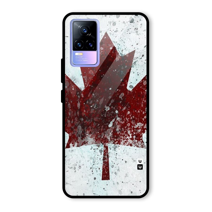 Red Maple Snow Glass Back Case for Vivo Y73