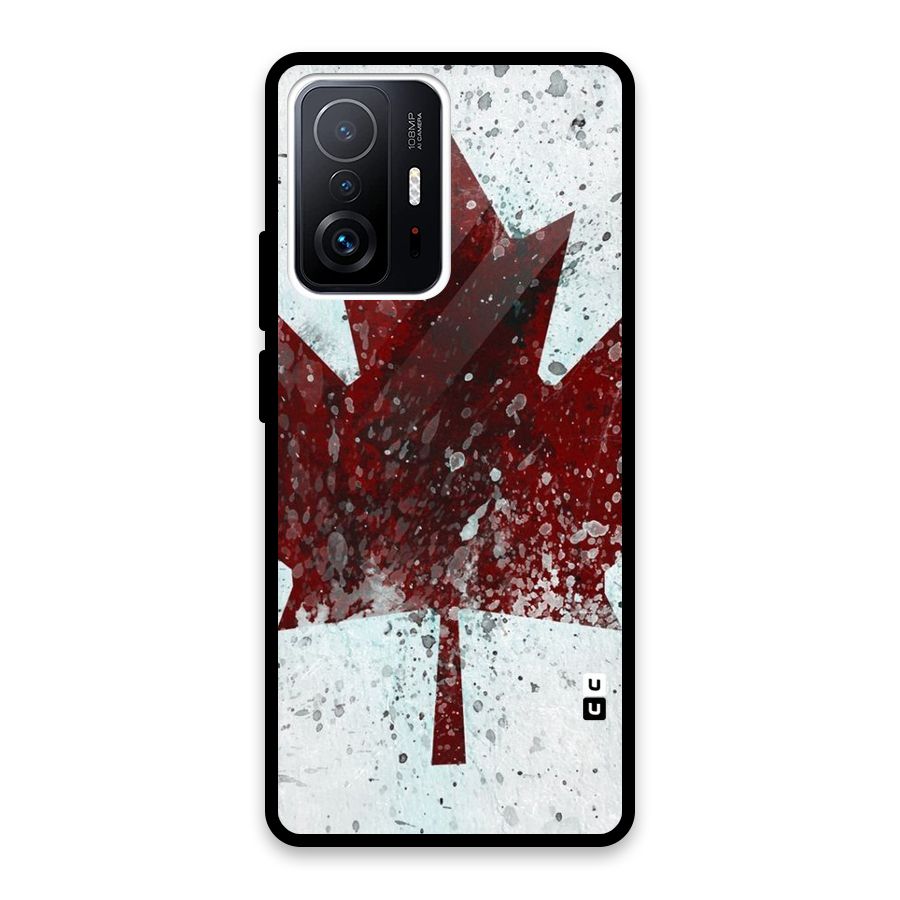 Red Maple Snow Glass Back Case for Xiaomi 11T Pro
