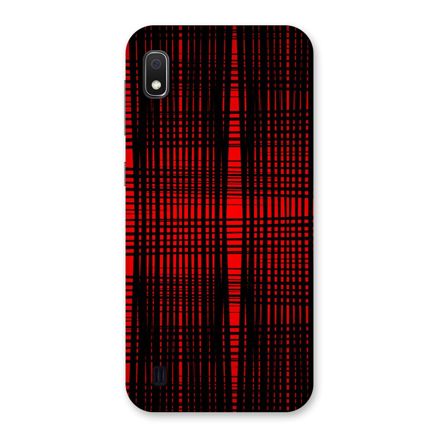 Red Net Design Back Case for Galaxy A10