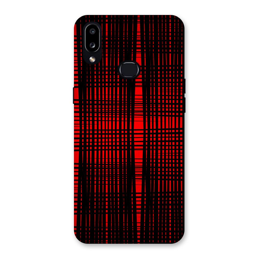 Red Net Design Back Case for Galaxy A10s
